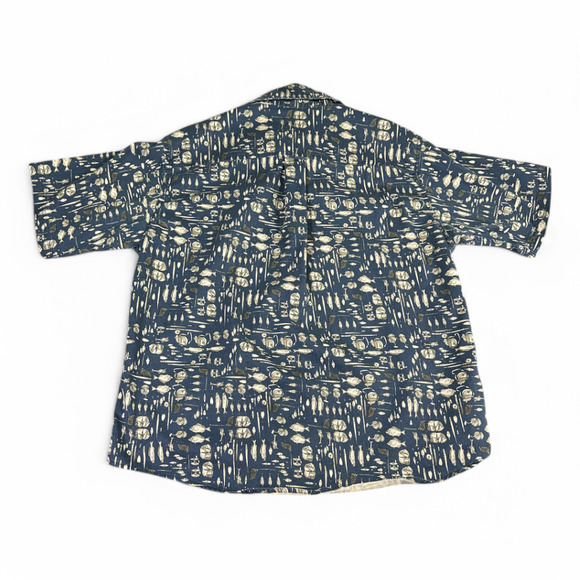 Woolrich Shirt Adult EXTRA LARGE Blue Fishing Tackle Reel Rugged Outdoor Wear - Picture 3 of 10